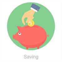 Saving and cash icon concept vector