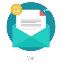 Mail and document icon concept vector