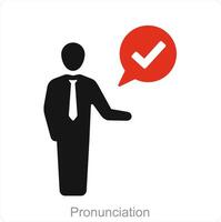 pronunciación y hablar icono concepto vector