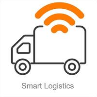 Smart Logistics and transport icon concept vector