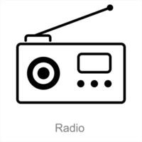 Radio and broadcast icon concept vector