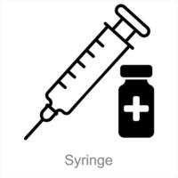 Syringe and medical icon concept vector