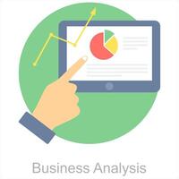 Business Analysis and analysis icon concept vector