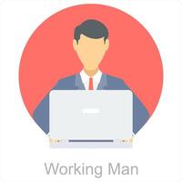 Working Man and man icon concept vector