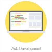 Web Development and code icon concept vector