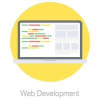 Web Development and code icon concept vector