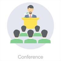 Conference and meeting icon concept vector