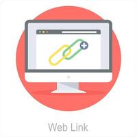 web link and share icon concept vector