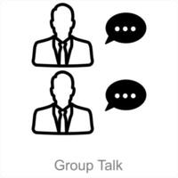 Group Talk and discussion icon concept vector