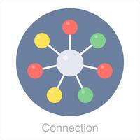 Connection and network icon concept vector