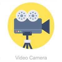 Video Camera and camera icon concept vector