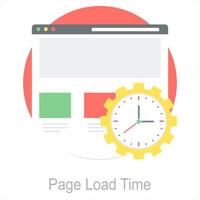 Page Load Time and load icon concept vector