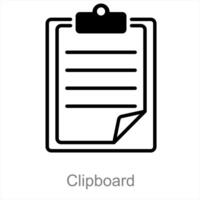 Clipboard and form icon concept vector