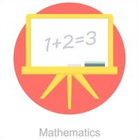 matemáticas y matemáticas icono concepto vector