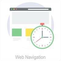 Web Navigation and pin icon concept vector