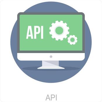 API and development icon concept vector