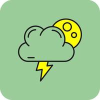 Forecast Filled Yellow Icon vector