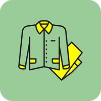 Sleepwear Filled Yellow Icon vector