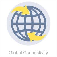 Global Connectivity and network icon concept vector