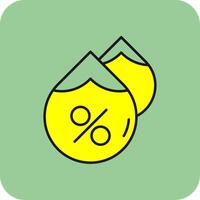 Humidity Filled Yellow Icon vector