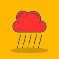 lluvia lleno sombra icono vector