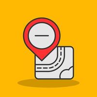 Remove Filled Shadow Icon vector