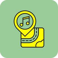 Concert Filled Yellow Icon vector