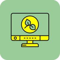 Eco Filled Yellow Icon vector