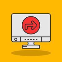 Direction Filled Shadow Icon vector