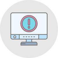 Error Line Filled Light Circle Icon vector