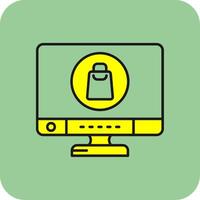 Shopping Filled Yellow Icon vector
