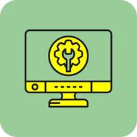 Maintenance Filled Yellow Icon vector