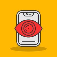 Vision Filled Shadow Icon vector