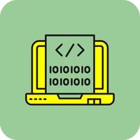 Code Filled Yellow Icon vector