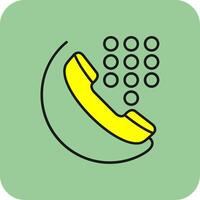 Dial Filled Yellow Icon vector