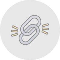 Link Line Filled Light Circle Icon vector