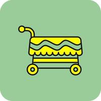 Cart Filled Yellow Icon vector