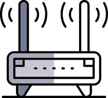 Router Filled Half Cut Icon vector