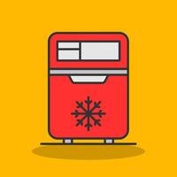 refrigerador lleno sombra icono vector