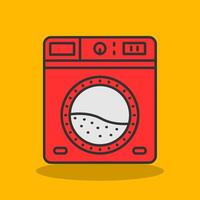 Laundry Filled Shadow Icon vector