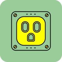 Socket Filled Yellow Icon vector