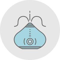 Humidifier Line Filled Light Circle Icon vector