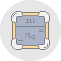 Roentgenium Line Filled Light Circle Icon vector