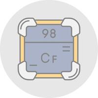 Californium Line Filled Light Circle Icon vector