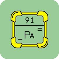 Protactinium Filled Yellow Icon vector