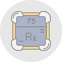 Rhenium Line Filled Light Circle Icon vector