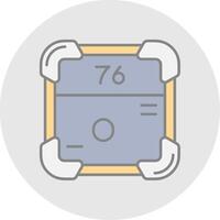 Osmium Line Filled Light Circle Icon vector