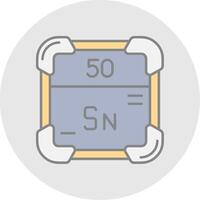 Tin Line Filled Light Circle Icon vector