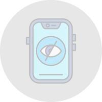 Disabled Line Filled Light Circle Icon vector