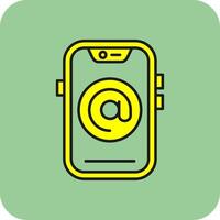 At Filled Yellow Icon vector
